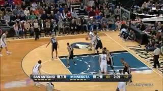 Nikola Pekovic Full Highlights 2012.01.27 Vs Spurs - 14 Pts, 11 Rebs, Balkan Bulldozer