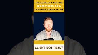 99% Are Not Asking These Questions From Your ERP/Acumatica Partner #shortsvideo #shorts #shortvideo