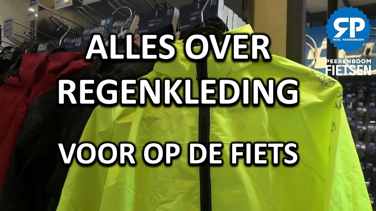 Alles over REGENKLEDING voor op de fiets (regenjas, regenbroek, handschoenen e.d.)