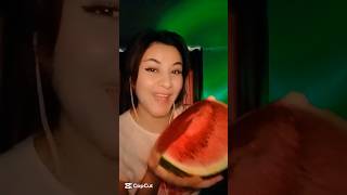 Asmr eating watermelon 🍉🤤 # #asmr #sleep #mukbang #relaxing