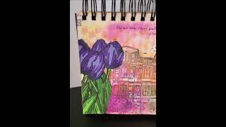 Amsterdam Inspired journal page. #shorts #journal #imalastamps #craftingismytherapy @tracylouisew