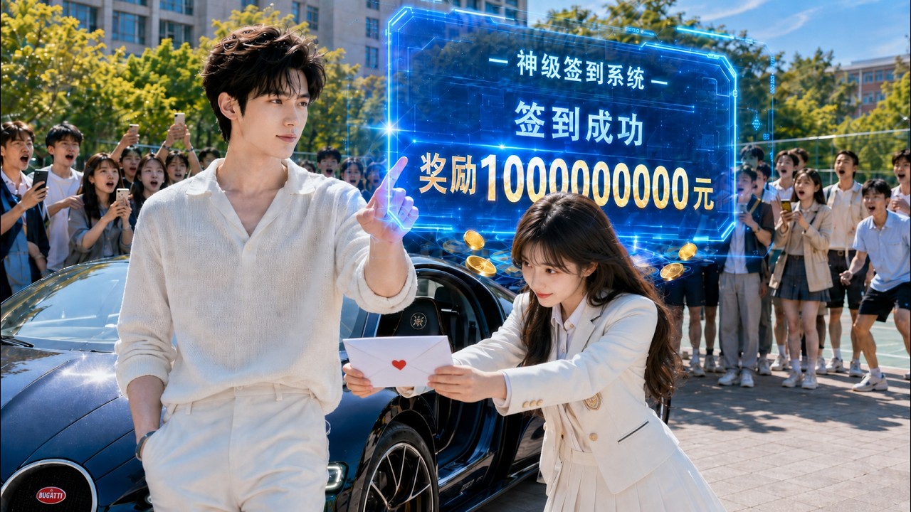 【完結】校花笑我是騎三輪車的窮小子，下一秒我解鎖了神級呼吸系統，只要呼吸就能獲得1000000000！當我一腳油門亮出頂級超跑，校花千金立馬倒追！#minidrama  #中國短劇#精彩大陸短劇