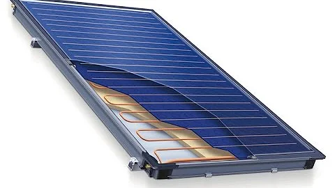 Water heating by solar collectors Bosch