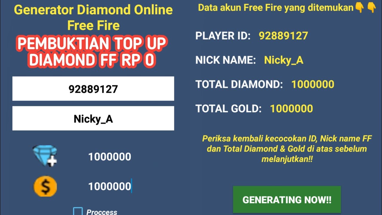 Pembuktian Top Up Diamond Ff Rp 0 Youtube