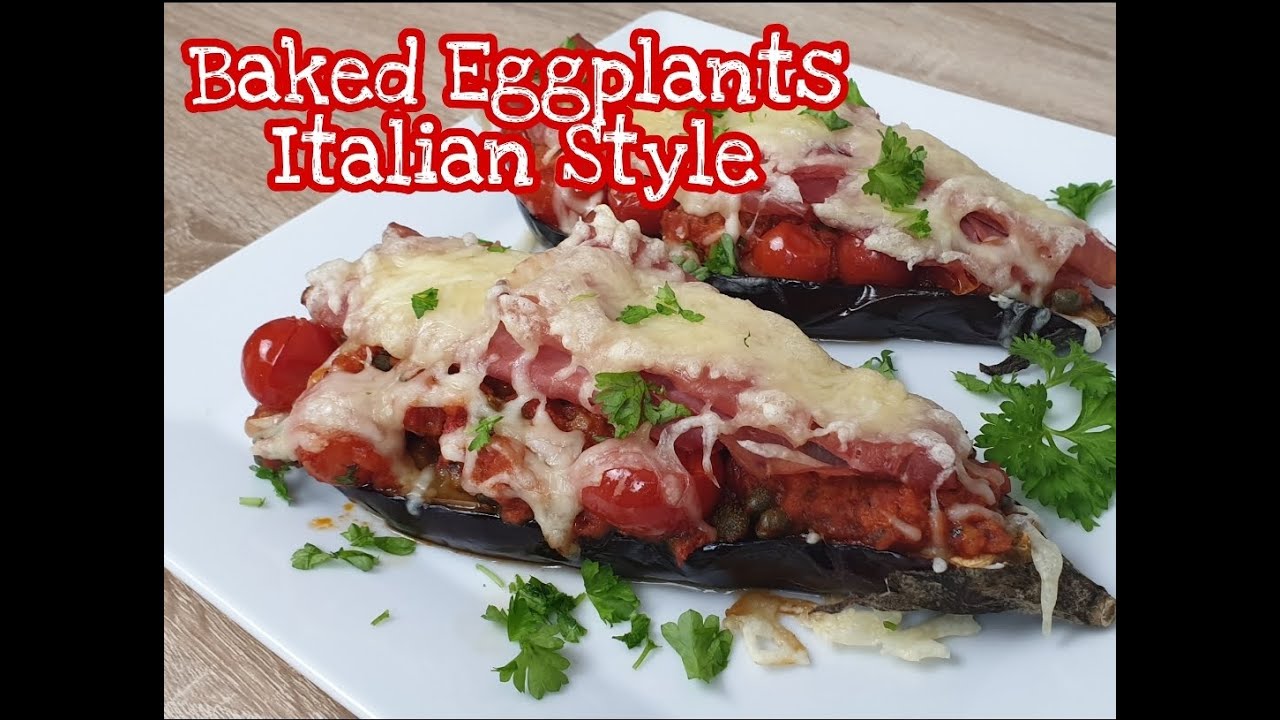 Baked Eggplants Italian Style/Baked eggplants with prosciutto/Baked