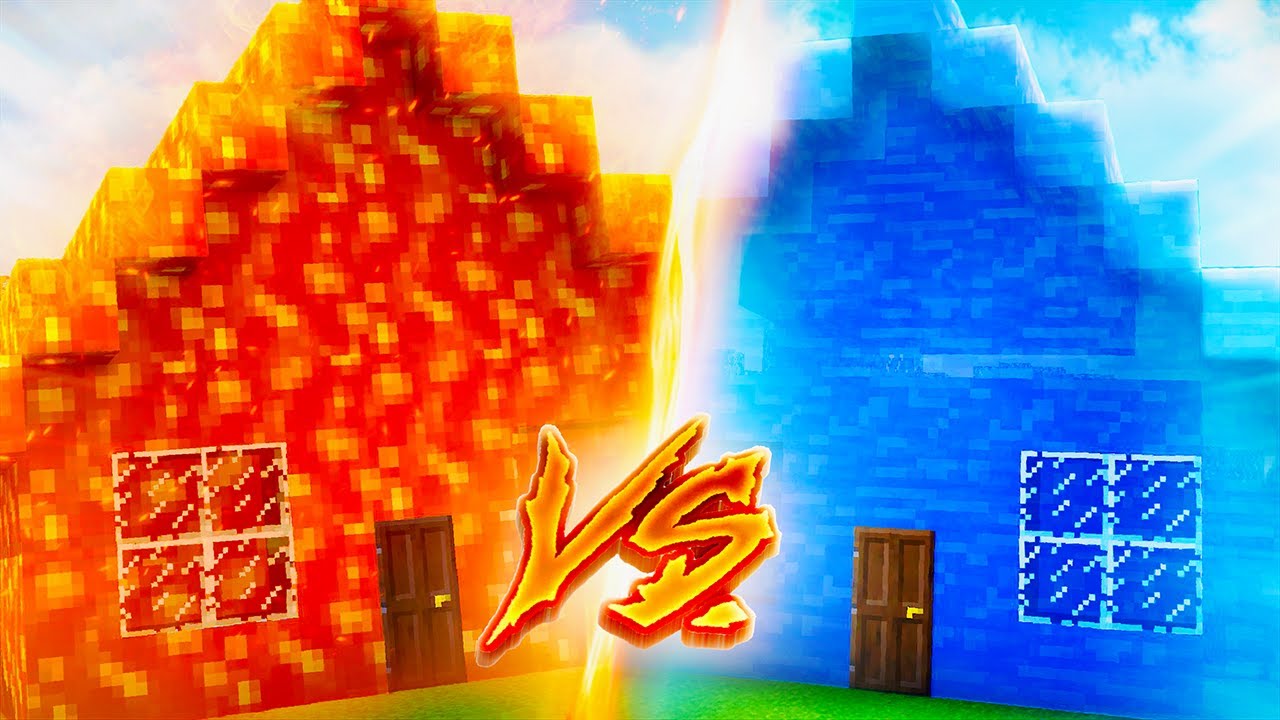 LAVA HAUS vs. WASSER HAUS! (Minecraft)
