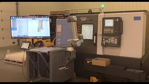 Doosan Lynx with ProCobots Machine Tending System and Easy Robotics ProFeeder