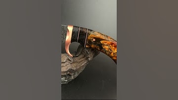 Forging a Copper Damascus Bowie Knife #shorts
