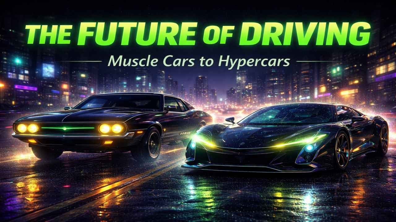 From Muscle to AI Hypercars: The Future of Driving in Neon Cities