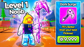 Starting Over as a NOOB with BEST Pickaxe in Roblox Pickaxe Simulator!