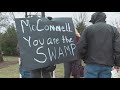 Vandals target Senator Mitch McConnell's home; protesters gather to discuss election, stimulus help