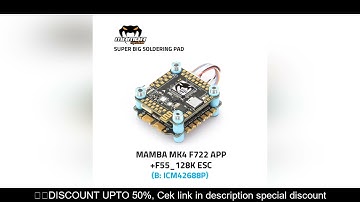 Diatone MAMBA F722 APP MK4 WIFI/DJI Flight Controller Stack F7 45A/55A/65A 128K BLHeli32 ESC 6S 4in1