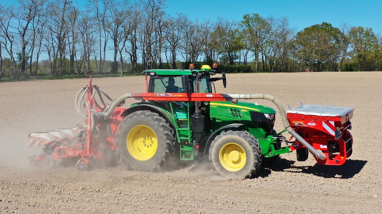Semis de tournesol avec un nouveau semoir Kuhn Maxima 3e 7 rangs 🌻 ETA Bastien Protat