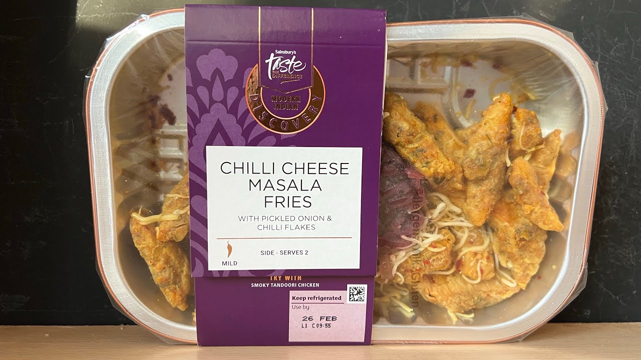 Обзор картофеля фри с чили, сыром и масалой от Sainsbury's, обзор индийской кухни от Sainsbury's