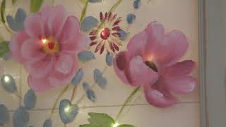 Spring Florals Hand Painted Screen Wood Frame Wall Décor, 16X20 6Awd767 From Evergreen