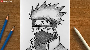 Easy Anime Drawing | How to Draw Kakashi Hatake Step by Step | Naruto Drawing Tutorial for beginners