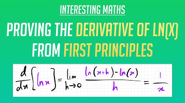 Proving the derivative of ln(x) = 1/x from First Principles
