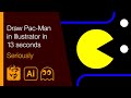 Draw Pac-Man in Illustrator in 13 seconds
