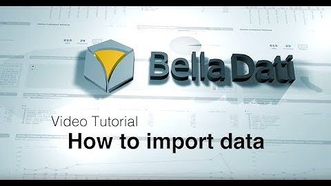 BellaDati Tutorial - How to import data