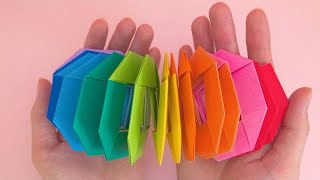 【遊べる折り紙】スリンキーの作り方  【Origami】How to make Slinky Paper Craft DIY