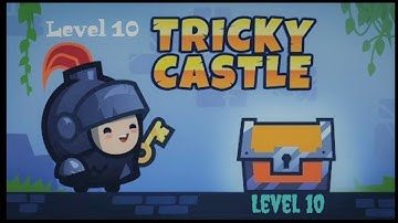 Tricky Castle Walkthrough (Gameplay) Level 10 | All Bats and Stars | Fastest Way