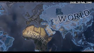 WW2 Europe vs The World [Hoi4 Timelapse]