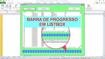 Barra de PROGRESSO(ProgressBar) em Listbox de Formulário Excel VBA