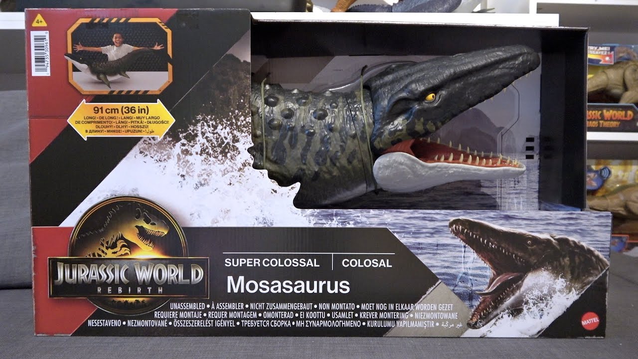 Jurassic World Rebirth Basic - Action figure Mosasaurus, 30,5 cm