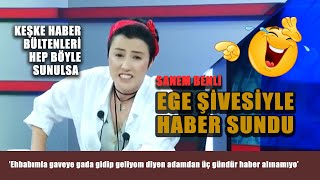 Ege şivesiyle haber sunmak Resimi