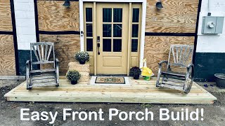 I Started The Exterior By Building This Front Porch! (Garage To Home Series)