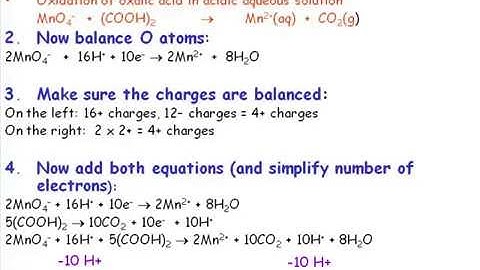 Balancing a Transition Metal Redox Equation