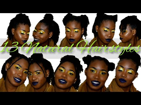 13 Super Cute Natural Hairstyles For Black Women With Short Medium Length 4a 4b 4c Natural Hair