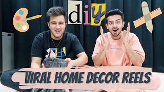 WE TESTED VIRAL HOME DECOR REELS *DIY*😱😍| ft @sankett25| Rishabh Chawla