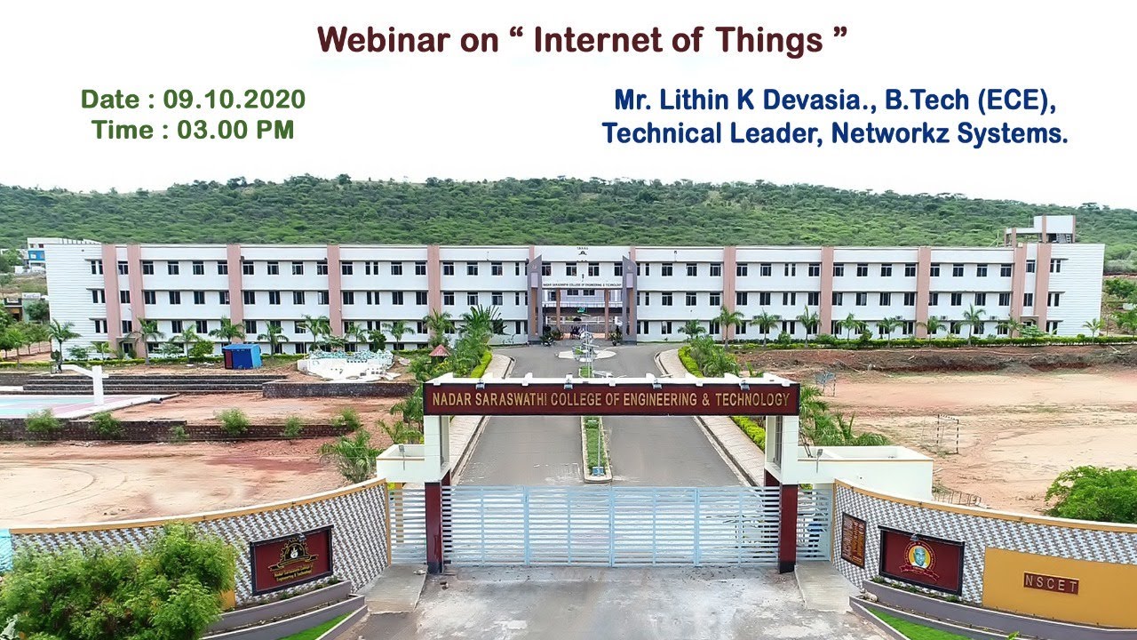 NSCET - ECE - Webinar on " Internet of Things "