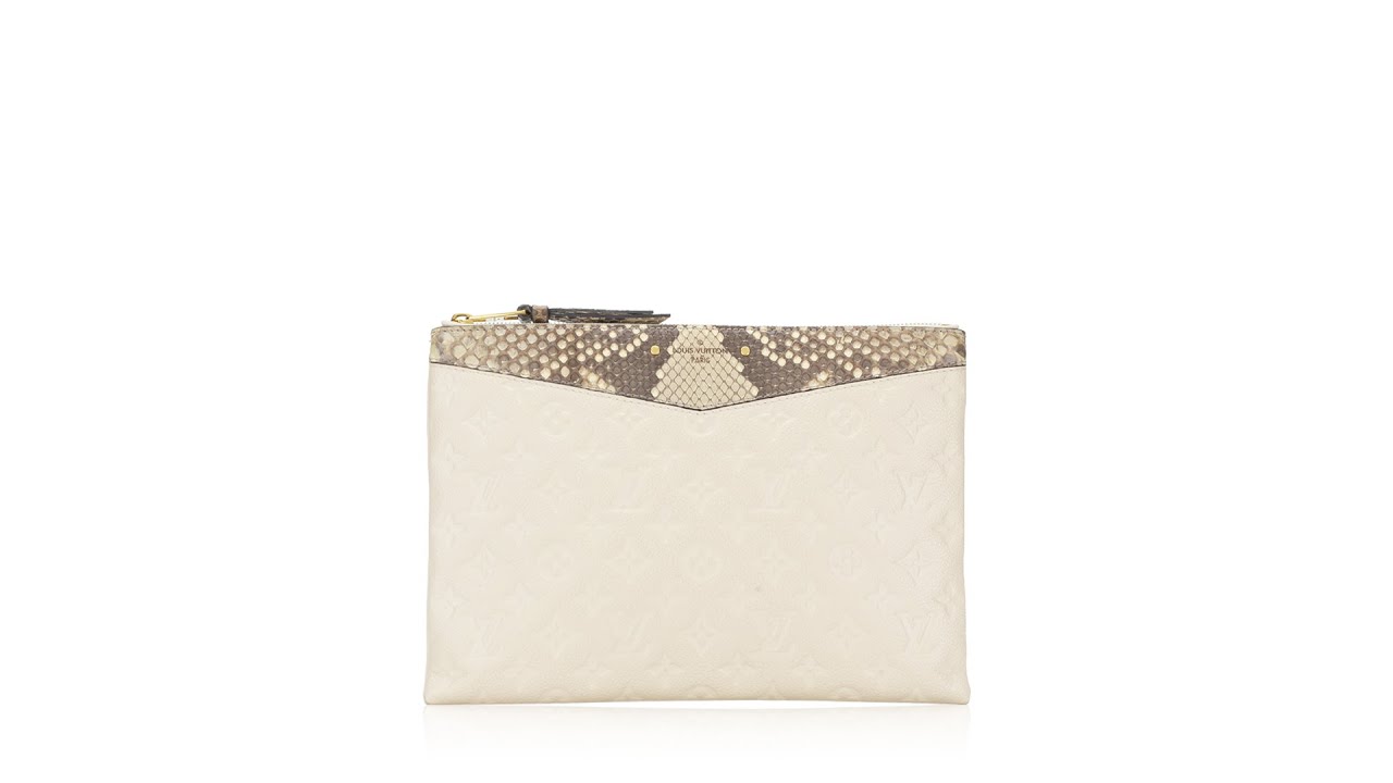 Louis Vuitton Daily Pouch Monogram Empreinte Python Creme Beige in Grained  Cowhide Leather/Python Leather with Gold-tone - US