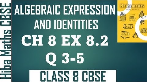 cbse 8th maths chapter 8 exercise 8.2 question 3-5 Algebraic expressions and Identities in tamil