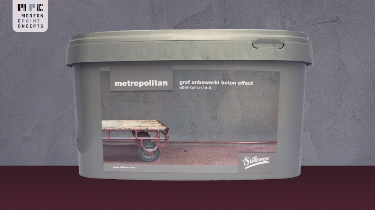 Instructiefilm onbewerkt beton effect (Metropolitan) Het Stilleven verf