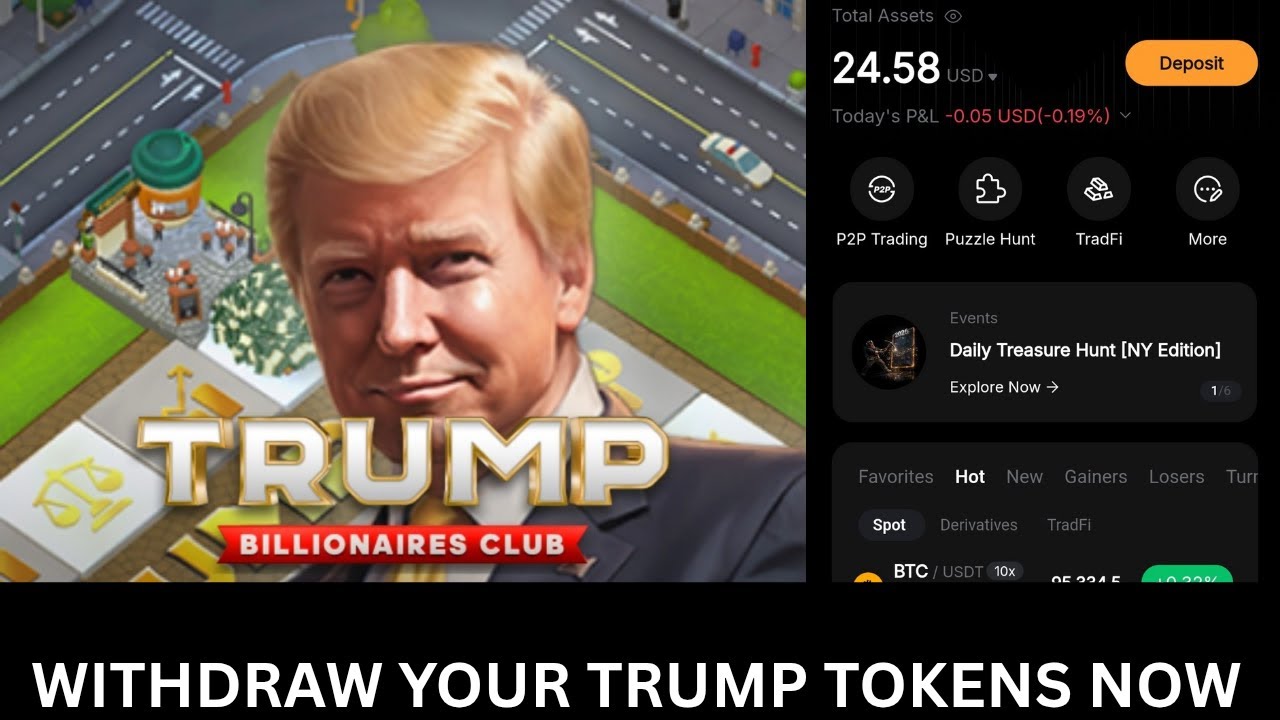 How to withdraw your Trump tokens from open loot to any Exchange wallet of your choice