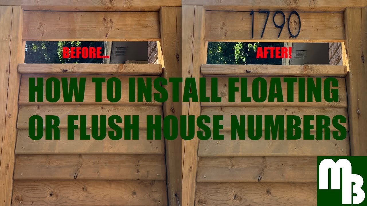 How to install floating or flush mount house address numbers quick and