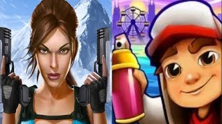 Lara Groft Tomb Rider Relic Run vs Subway Surfers screenshot 1