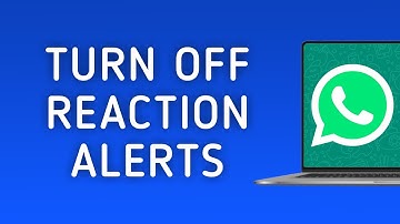 How to Turn Off Reaction Notifications on WhatsApp On PC App (New Update)