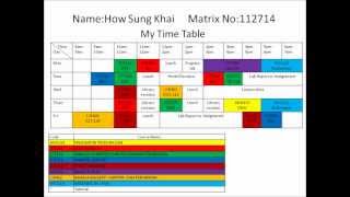 AKW103 Introduction to Management : My Class Timetable
