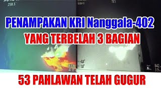 Penampakan Kapal Selam KRI Nanggala 402 yang Terbelah Tiga Bagian