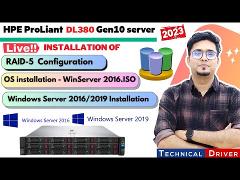 HP ProLiant DL380 Gen10 Server installation ( RAID Configuration + Windows Server 2016) LIVE DEMO✅