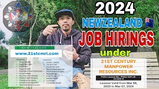 2024 Newzeland Job Hirings under my Agency 21st Century Manpower Resources Inc