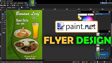 How to Create Poster Or Flyer In Paint.Net - Food Cafe Flyer Design