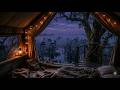 ASMR Gentle Rain on Treehouse Tent 🌧️ Cozy Nature Sounds for Deep Sleep &amp; Relaxation
