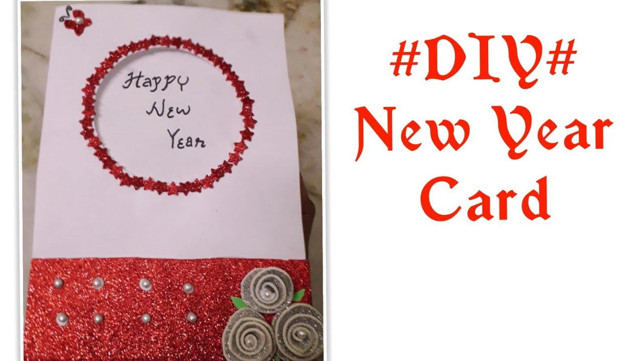 How to make happy new year card 2020 DIY New Year Greeting Card/How to make New Year Card/Simple and Easy New Year Card for kids