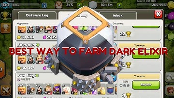 Clash Of Clans | BEST WAY TO FARM DARK ELIXIR | TH7, TH8, TH9, TH10 | 5,000 DARK ELIXIR!?