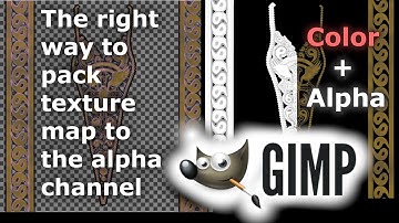 The right way to pack texture map in the alpha channel using GIMP